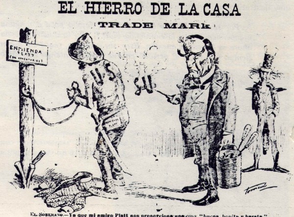Uma ilustração cubana antiga mostra o que era a Emenda Platt para Cuba