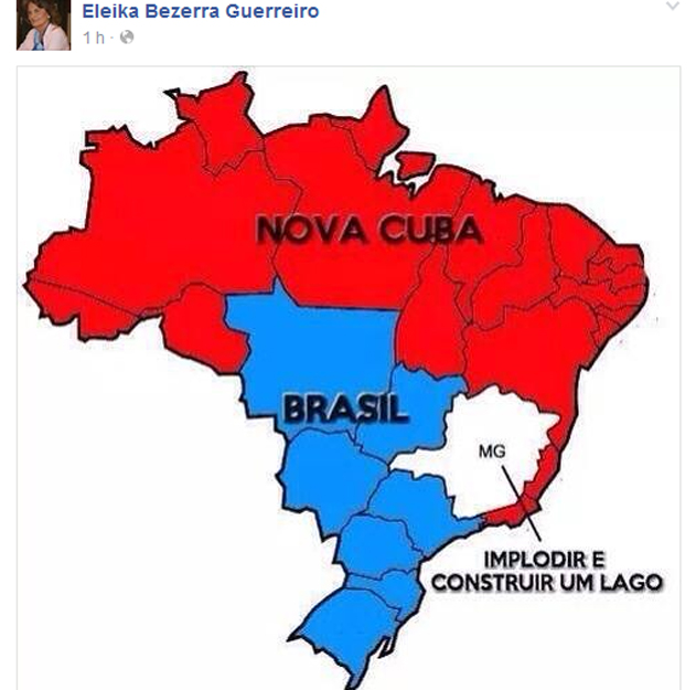 O mapa da vereadora do RN Eleika Bezerra Guerreiro