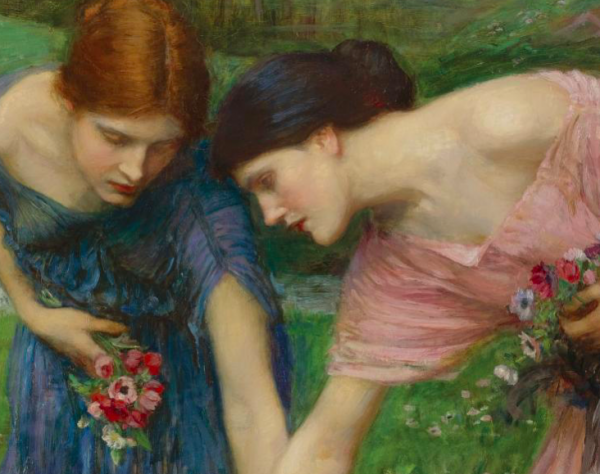 "Gather Ye Rosebud While Ye May", de John William Waterhouse