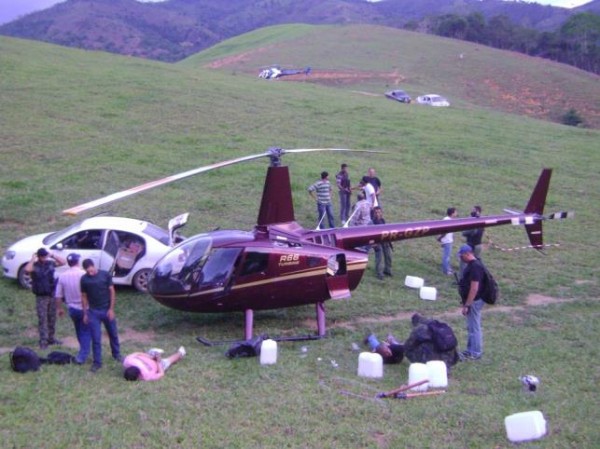 O helicóptero dos Perrellas com 445 kg de cocaína: inocentados pela PF em 15 dias