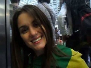 Dani Schwery em seus tempos de militância pró impeachment