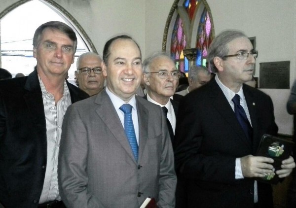 Bolsonaro e Cunha com o Pastor Everaldo: na Lista de Furnas