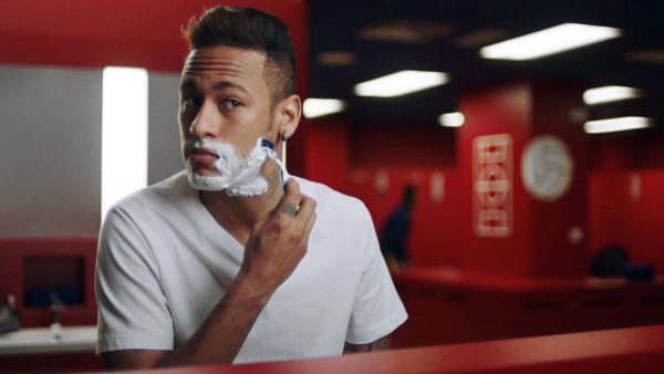 Neymar em propaganda da Gillette