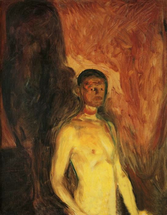 O autorretrato de Munch no inferno