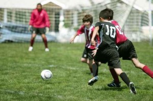 boys playing soccer