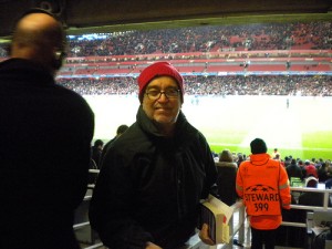 No Emirates, estádio do Arsenal: às 10 da noite já estava em casa