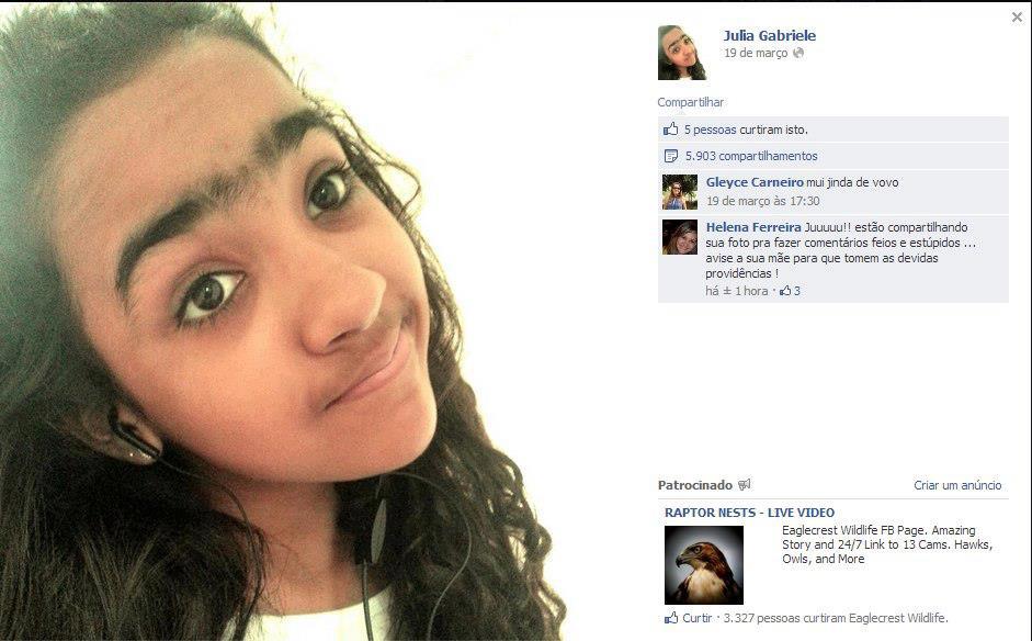 Perfil no Facebook para mães de meninas