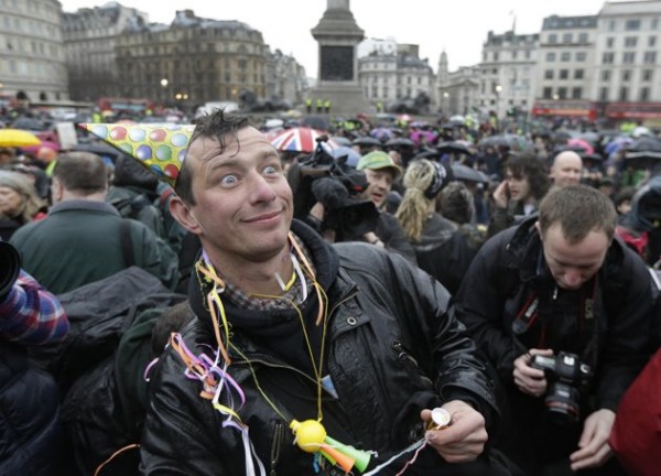 Trafalgar Square na festa anti-Thatcher