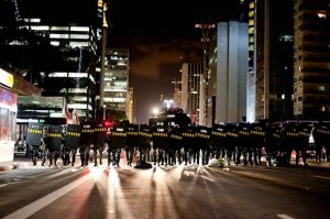 A Tropa de Choque na Paulista