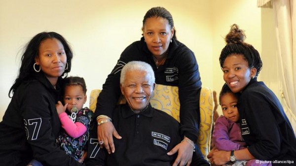 Mandela e parte da família