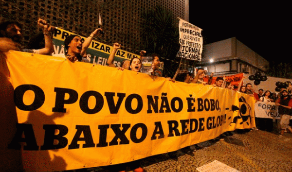 Nos protestos, a Globo foi um dos maiores alvos