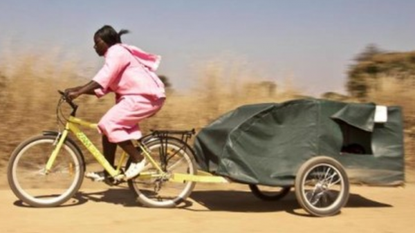 A bike-ambulância em ação