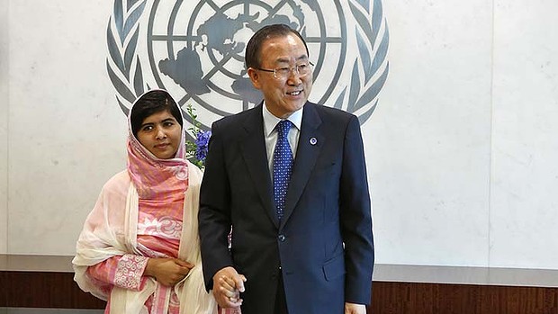 Com o secretário-geral da ONU Ban Ki-Moon