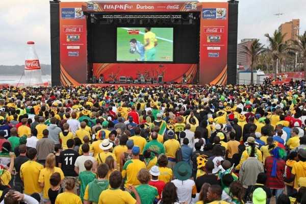 Fan Fest em Durban, durante a Copa na África do Sul