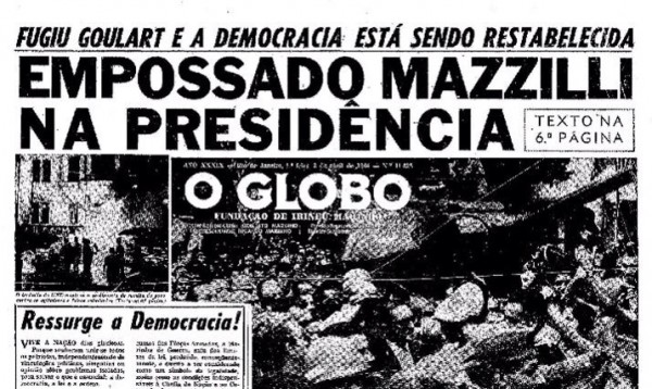 O "ressurgimento da democracia" segundo o Globo