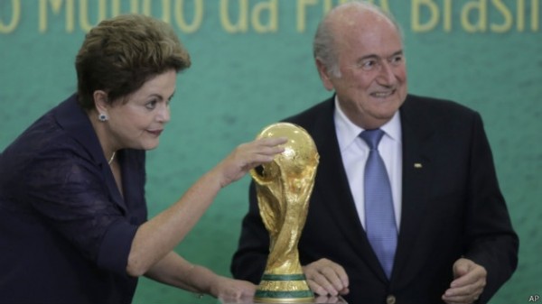 Com o presidente da Fifa