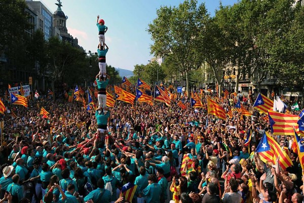 Passeata pró-separação da Catalunha