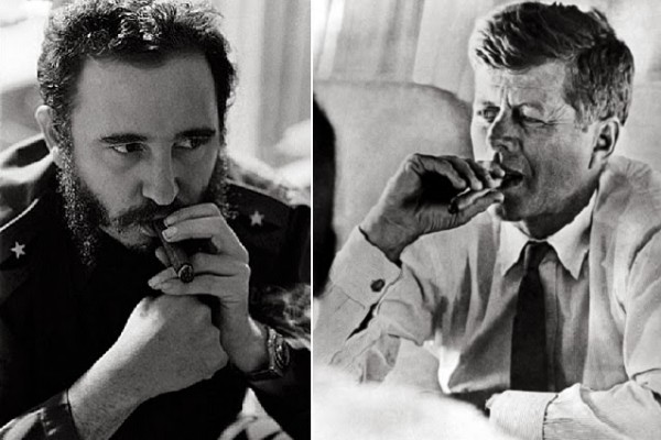 Fidel-Castro-John-F-Kennedy-with-Cigar