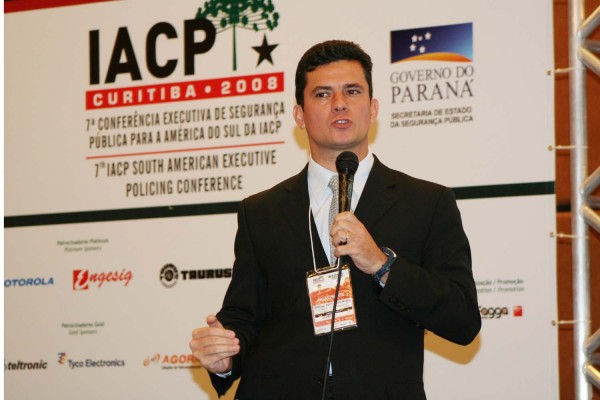 Moro em 2011, durante palestra sobre tráfico e lavagem de dinheiro no Paraná