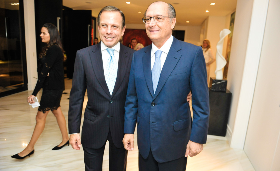 João Doria e Geraldo Alckmin em evento do PSDB