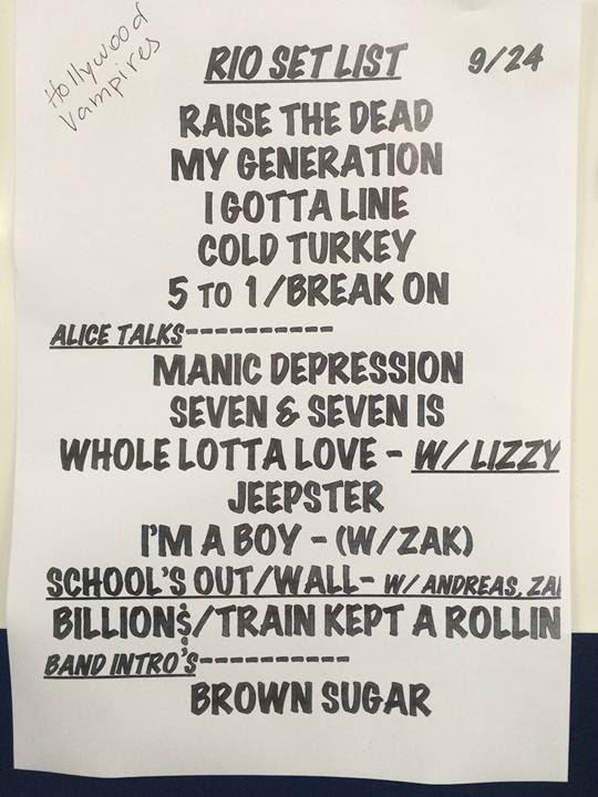 setlist do Hollywood Vampires no Rock In Rio