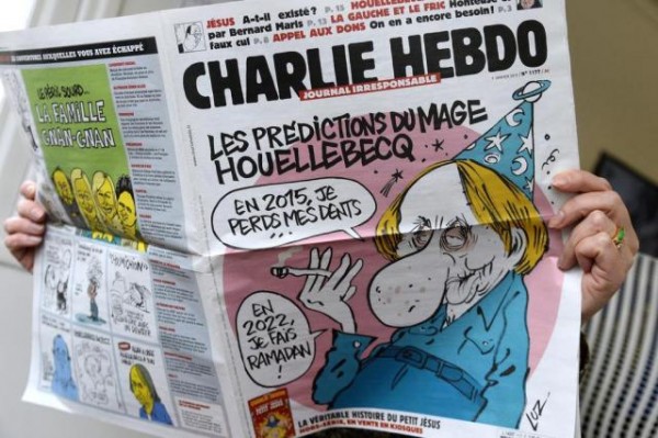 A capa do Charlie Hebdo na semana do ataque ao jornal tratava do livro Submissão