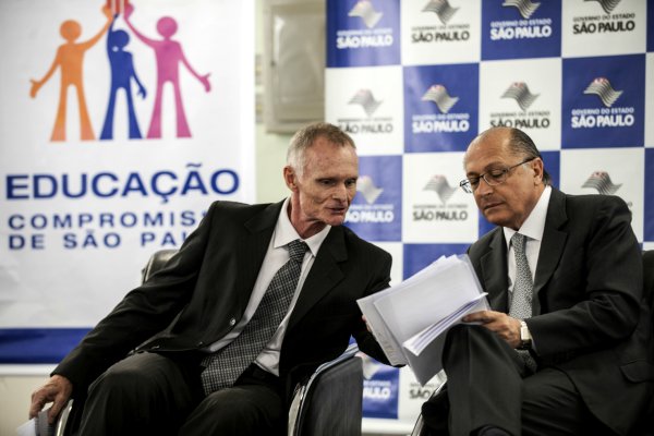 O secretário de Educação Voorwald e o governador Alckmin