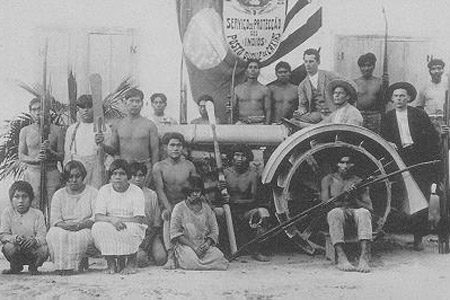 Posto do Serviço de Proteção aos Índios na aldeia kaingang de Duque de Caxias, início do século 20