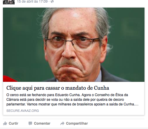 Petição (hahahaha) contra (hahahahah) o Cunha (hahahaha)