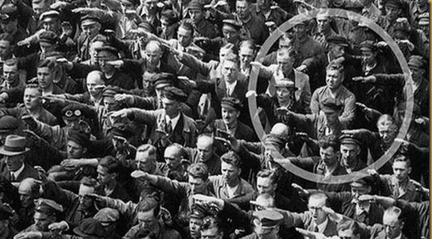 Landmesser (no círculo)