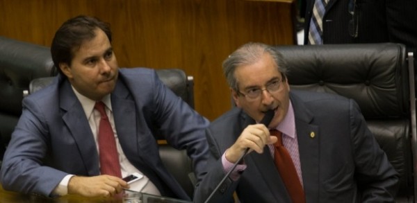 Rodrigo Maia e Eduardo Cunha na Câmara dos Deputados
