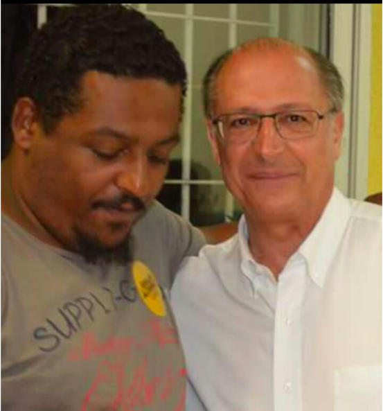 Alckmin e Robinson dos Santos, presidente do MSTS