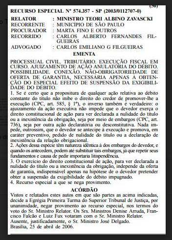 A decisão de Teori em favor de Filgueiras em ação sobre IPTU em SP