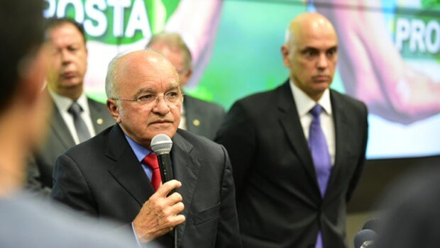 O governador José Mello e o ministro Moraes