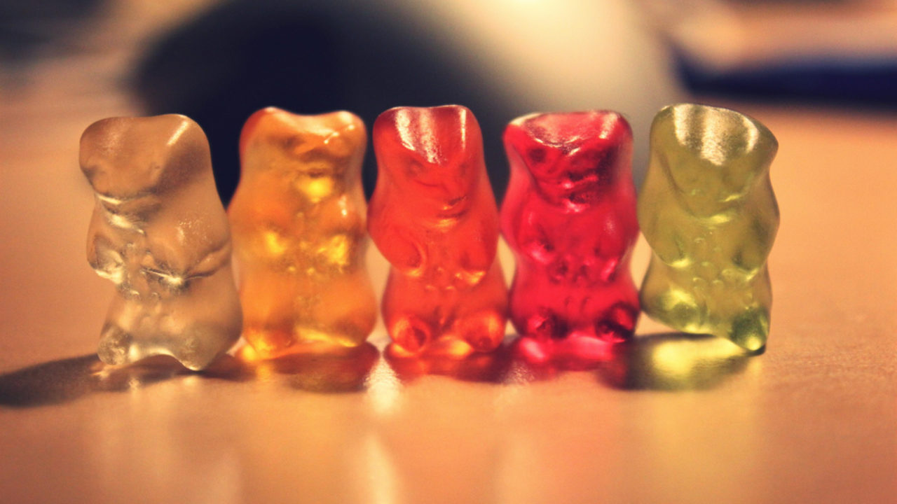 Como é que se diz isto em Alemão? gummy bear