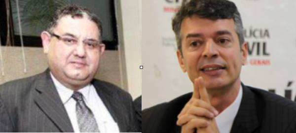 Márcio Nabak, delegado investigado, e Rodrigo Bossi, delegado investigador