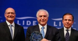 Geraldo, Doria e Michel Temer