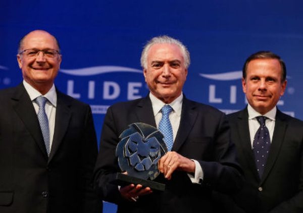 Geraldo, Doria e Michel Temer