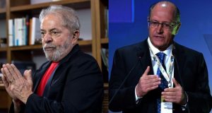 Lula e Alckmin em debate político na TV