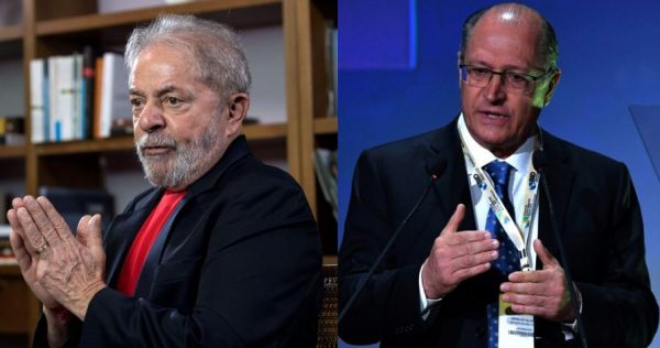 Lula e Alckmin em debate político na TV