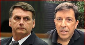 Amôedo e Bolsonaro em tela dividida