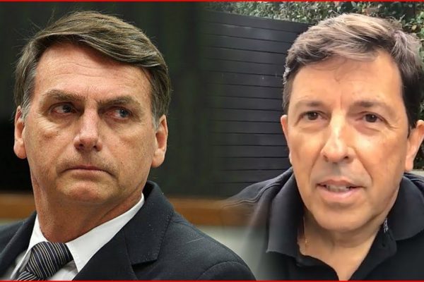 Amôedo e Bolsonaro em tela dividida