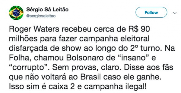 sérgio sá leitão roger waters