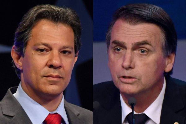 Fernando Haddad (PT) e Jair Bolsonaro (PL). Fotos: Nelson Almeida/AFP