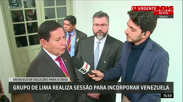 Mourão dá um cala boca em Ministro de Bolsonaro que quer guerra