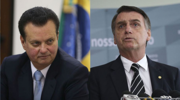 Kassab e Bolsonaro em tela dividida