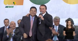 Davi Alcolumbre e Jair Bolsonaro. Foto: Reprodução