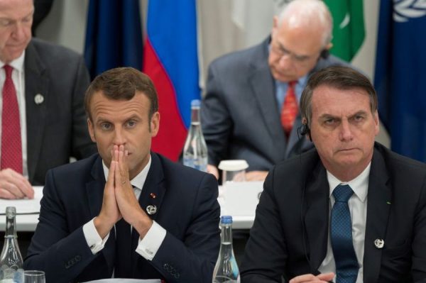 Veja Macron e Bolsonaro