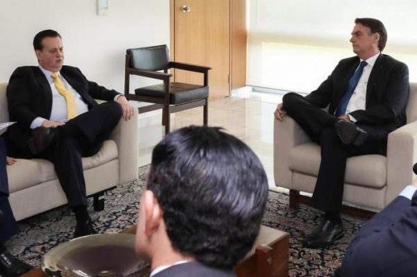 Kassab em reunião com Bolsonaro no Palácio do Planalto