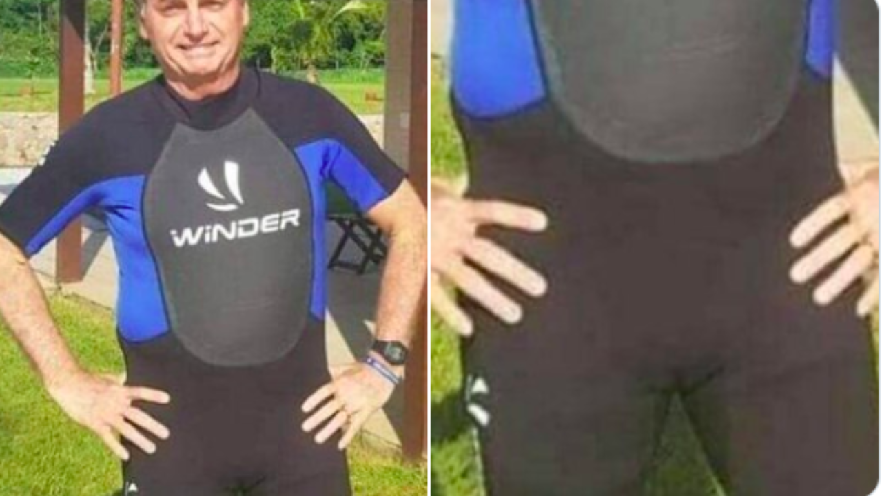 Foto de Bolsonaro com roupa de mergulho agita a internet: Ele fez operação  de mudança de sexo?